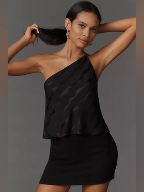 RIXO Hedley One-Shoulder Top